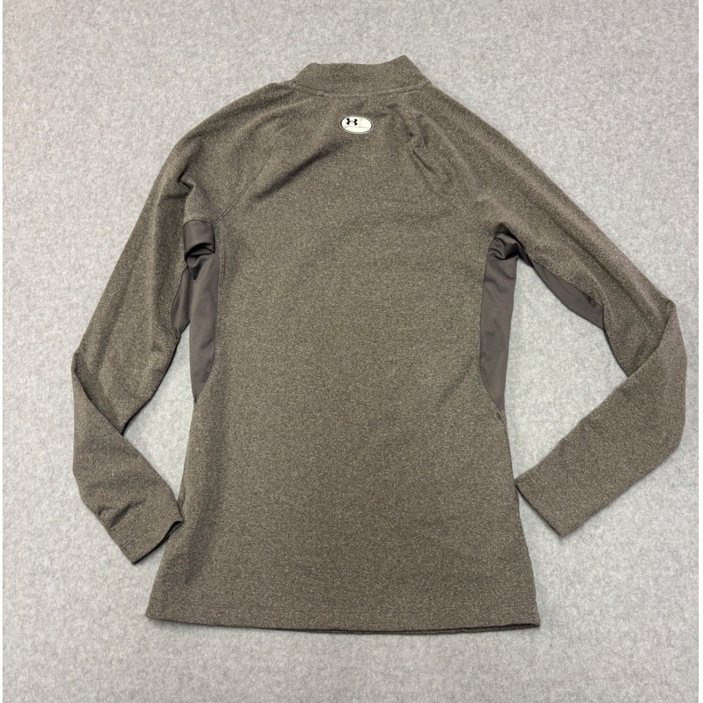 Under Armour ColdGear Fitted Mock Neck Long Sleeve Top Gray 1368702 Women Medium - Picture 4 of 8